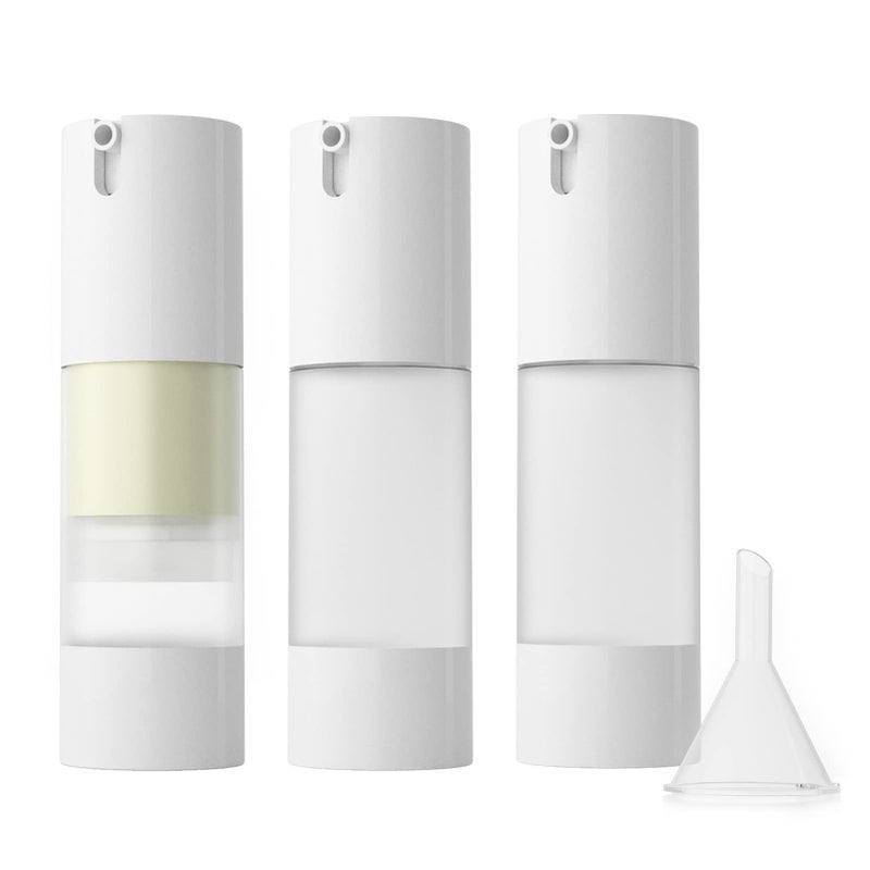 longway 3pcs Empty Refillable Airless Pump BottleTravel Foundation ContainersAirless Cosmetic Pump Bottle for Hand Sanitizer TonerGelHair Oil Lotion and Face Cream 1oz30ml frosted - Image 1
